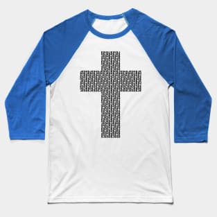 Jesus cross Black words Christian design T-Shirt Baseball T-Shirt